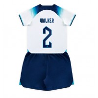 England Kyle Walker #2 Hemmaställ Barn VM 2022 Korta ärmar (+ Korta byxor)